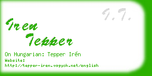 iren tepper business card